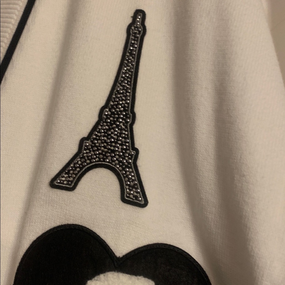 Karl Lagerfeld Ivory Cardigan with Ebony Accents(in spare room) - Picture 2 of 11